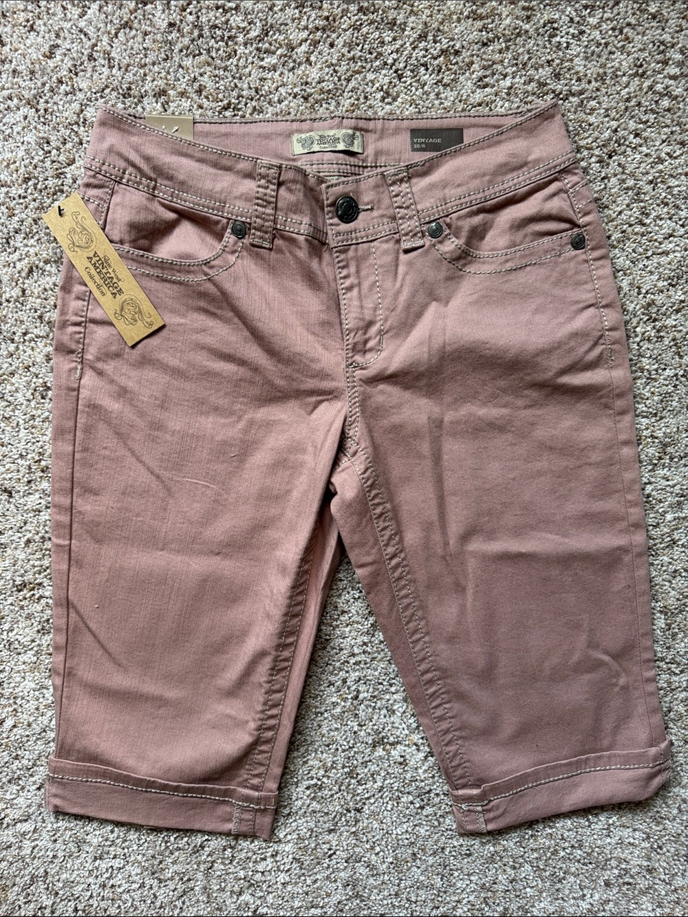 Nine West Jeans Bermuda Shorts in rose taupe